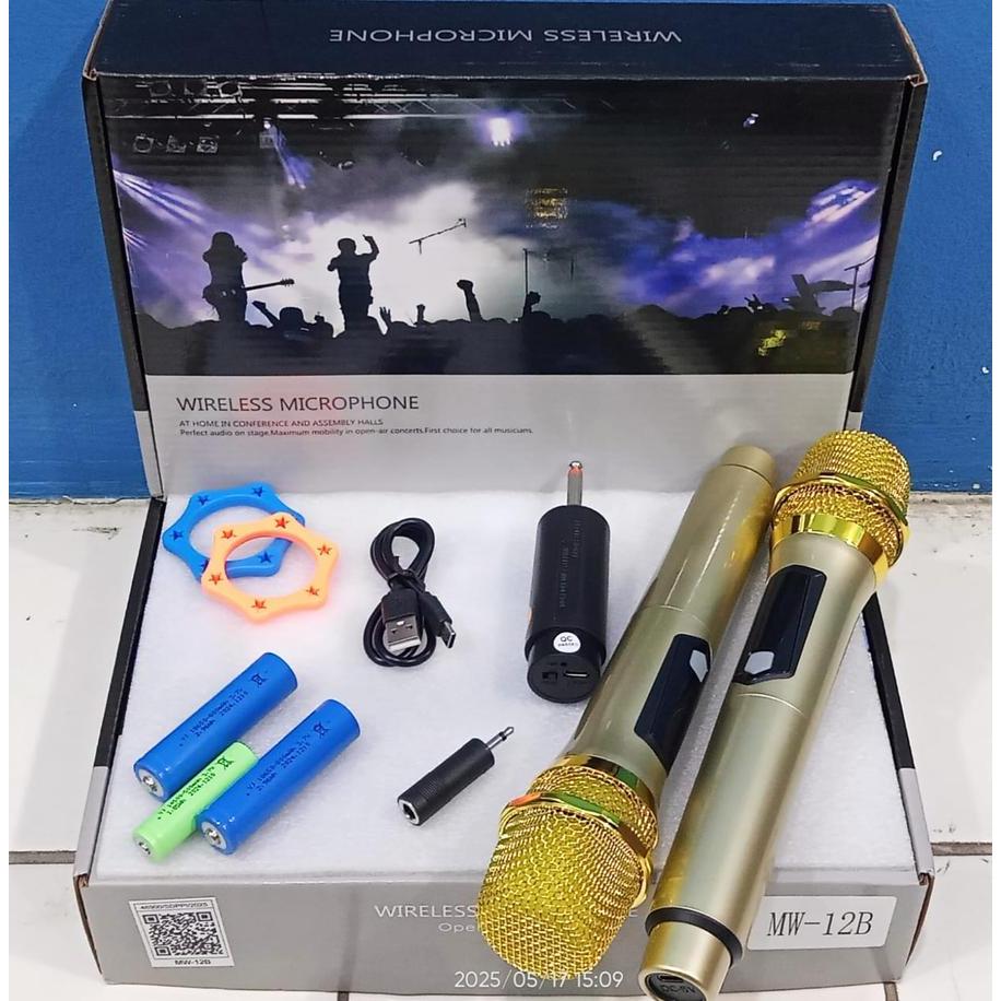 Mic Murah Wireless Mepro Mw-12B Mw 12B Baterai Bisa Cas