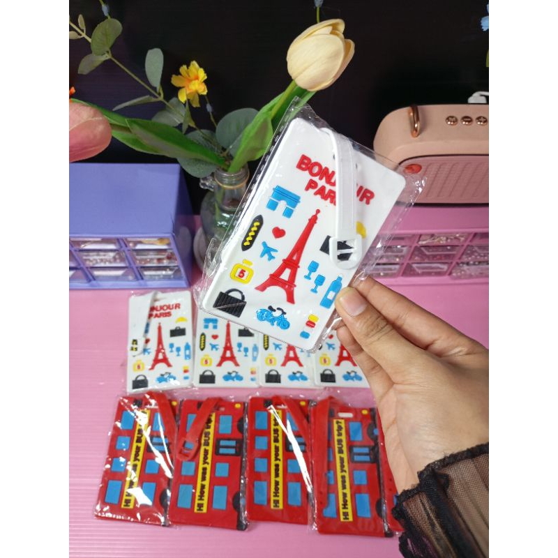 [aesthetic_aksesoris] ID address travel/penanda koper/name tag/gantungan koper silikon 1 pcs
