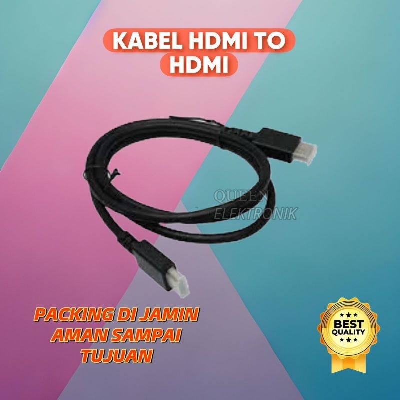 Kabel HDMI 1,5m (150cm) 4K / Kabel HDMI hitam Male to Male 1,5m murah 1,5 m meter 1,5meter bisa untu