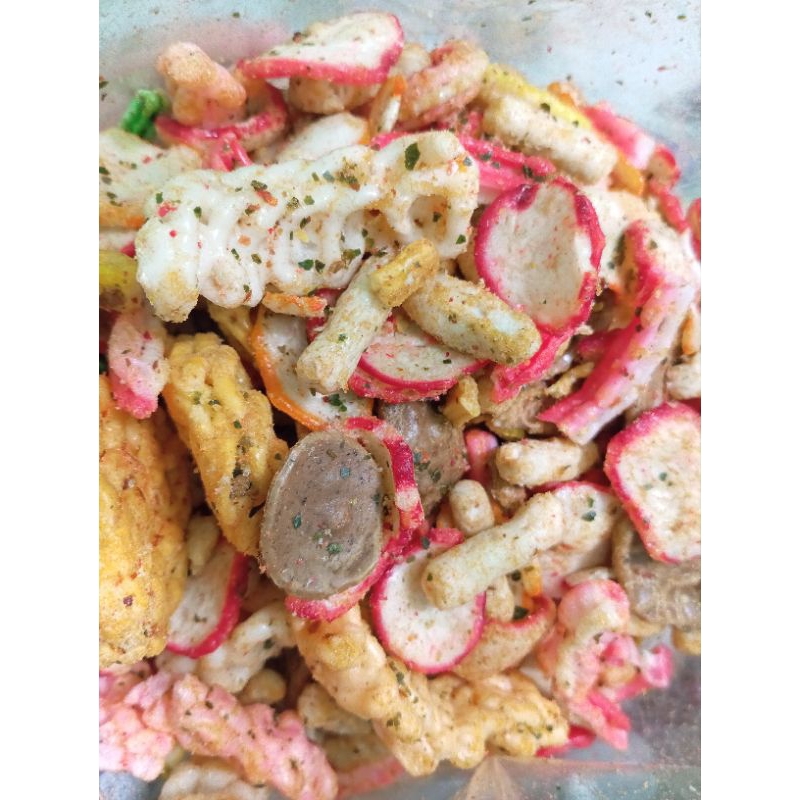 

1 kg Kerupuk Seblak Campur Mix Beton Rafael Bawang Kepang Tongkol Jengkol