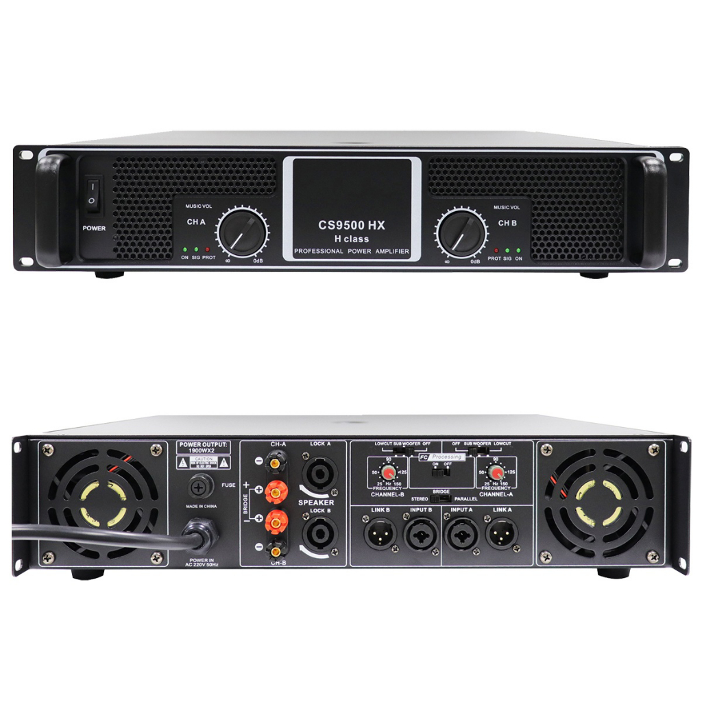 Power Amplifier Professional 2 Channels Speaker 18 Inch 1900W