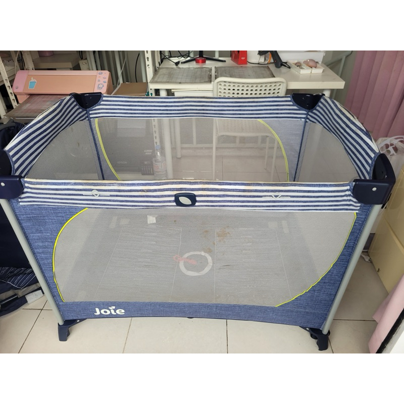 PRELOVED Box Bayi Joie Meet Commuter Change Travel Cot Denim Kasur Baby Bekas Second