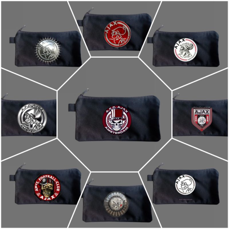 

Tempat pensil club bola ajax amsterdam/Tepak canvas/Tempat alat tulis/Tempat kosmetik/Tempat alat kecantikan/Tempat bolpen