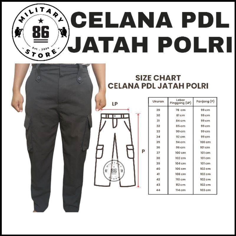 Celana Pdl Polri /Celana pdl Hitam / Celana Pdl brimob / Celana Pdl Satpam / Celana pdl original jat
