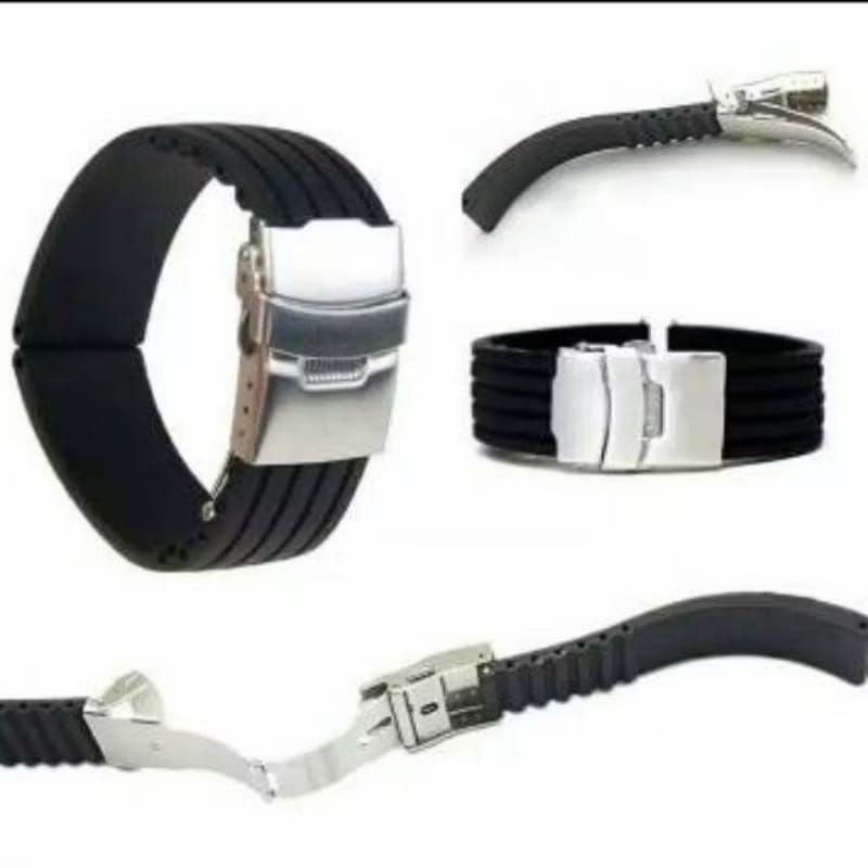 TALI UNTUK JAM SEIKO 20MM 22MM SILICON STRAP SEIKO STRAP TALI JAM AC EXPEDITION 20MM 22MM