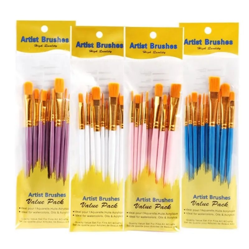 

Set Kuas Cat Artistik 10 pcs Kuas Face Body Painting Kuas