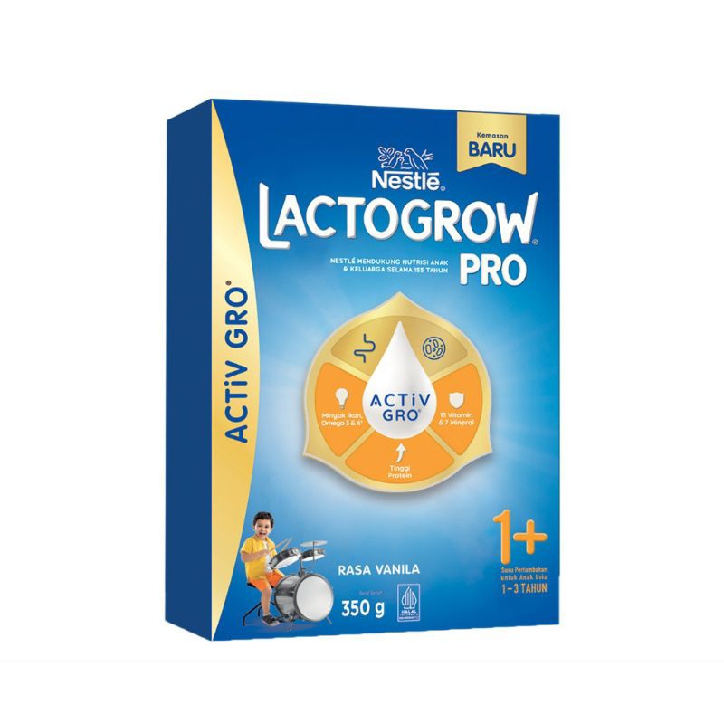 

Lactogrow 3/Pro 1+ Susu Bubuk Pertumbuhan Anak 1-3 Tahun Vanila 350 gr