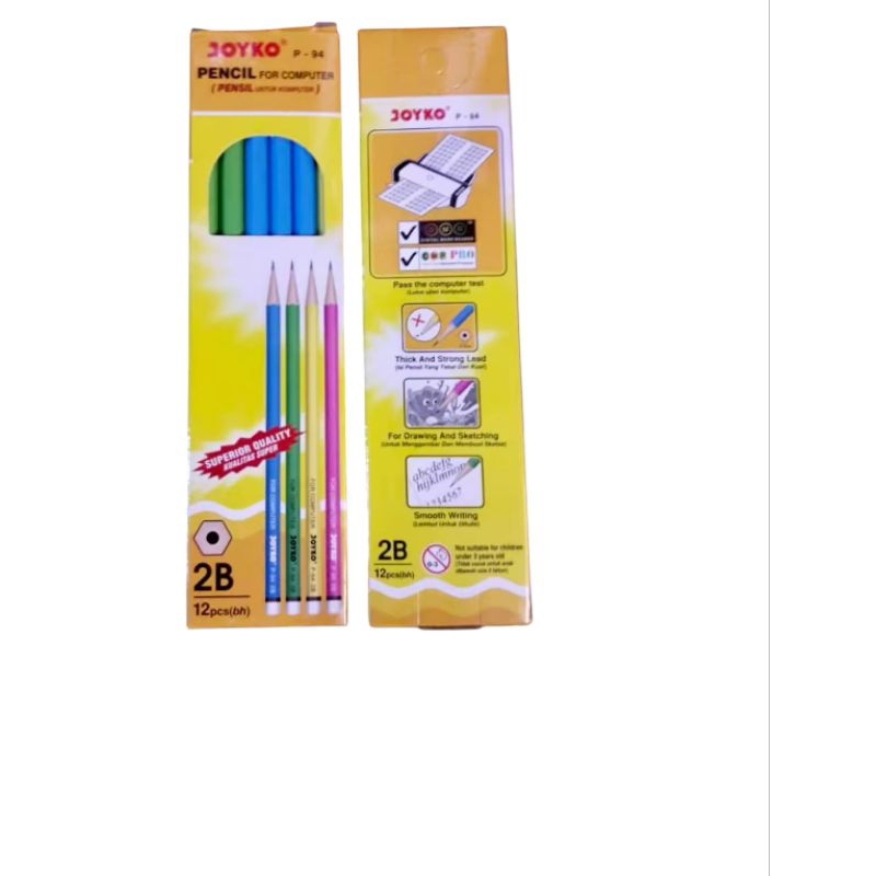 

pensil 2B.jayko P-94.1box.isi12pcs.pensil jayko warna.warni