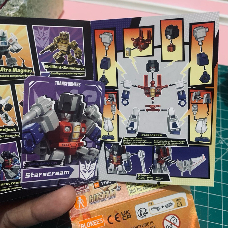 BLOKEES TRANSFORMER GDV SECRET STARSCREAM &REG STARSCREAM OFC