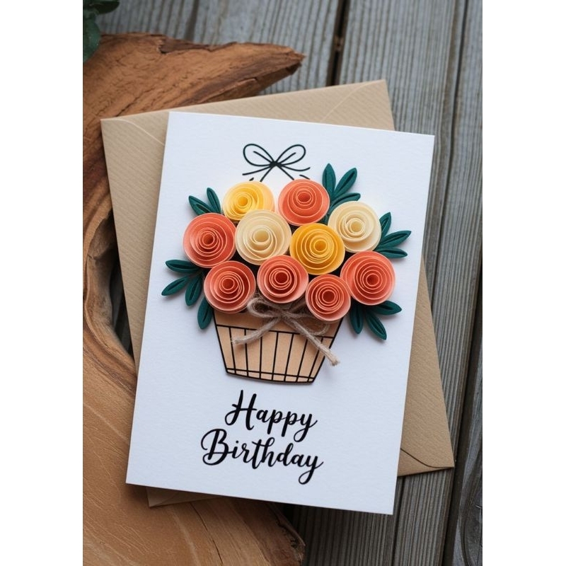 Kartu Ucapan Quilling - custome