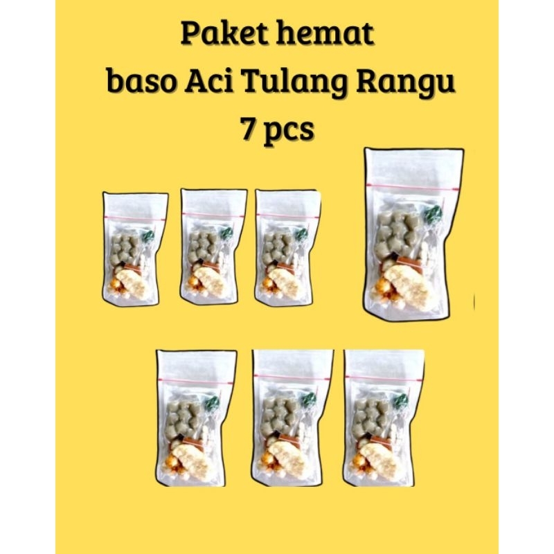 

Paket hemat 7 bungkus baso aci tulang rangu asli pekanbaru