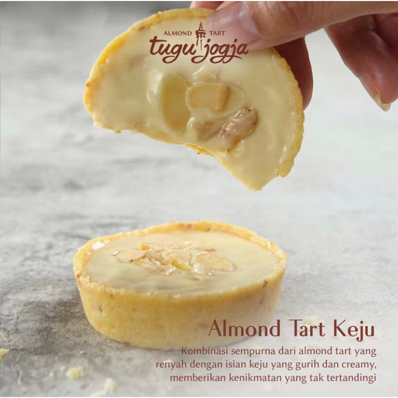 

Almond Tart Tugu Jogja Keju - 6 pcs