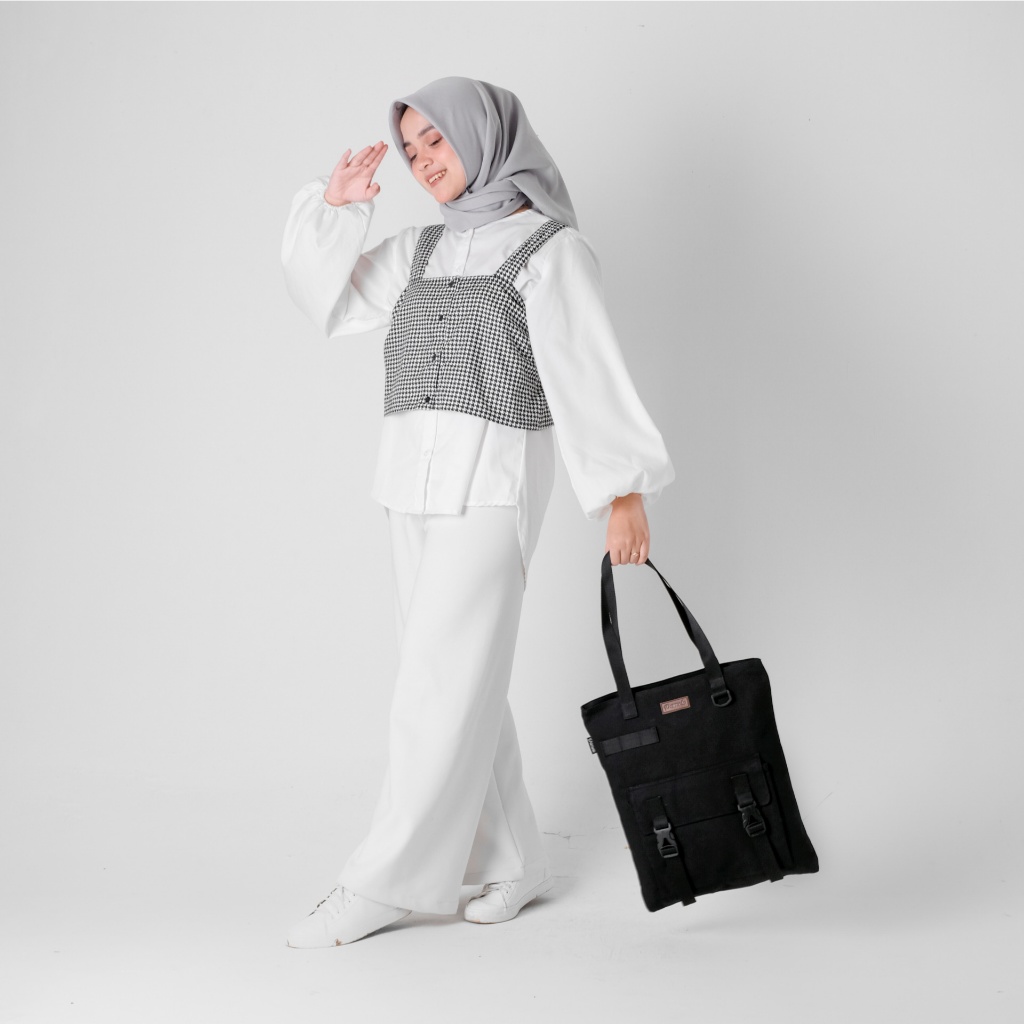terlaris pamole - totebag kanvas totebag kerja totebag kuliah penutup resleting - unisex - yarra