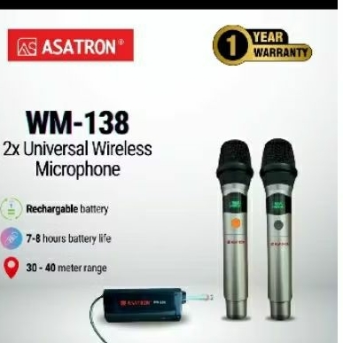 mic wireless asatron WM 138 2 mic wireless asateon