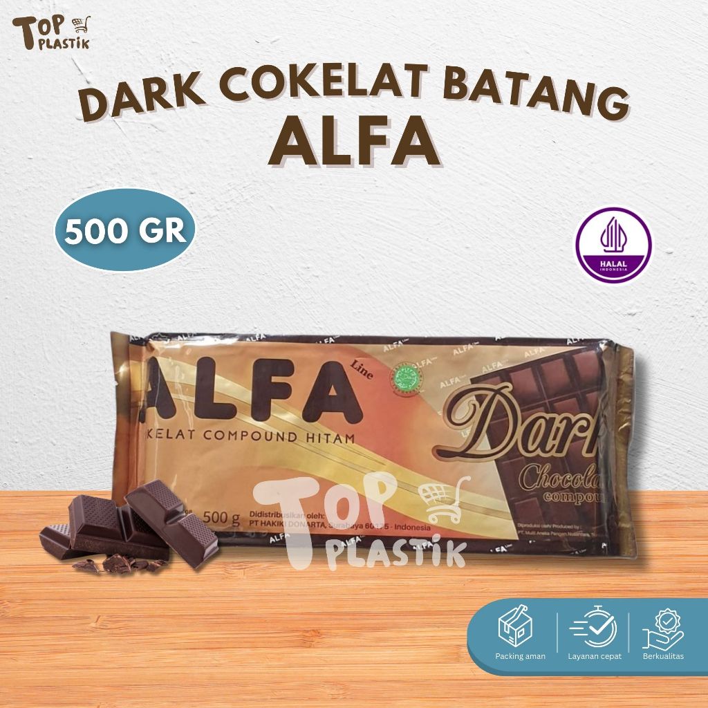 

Dark compound Alfa 250 & 500gr Cokelat Batang Cokelat lelehan cokelat parut