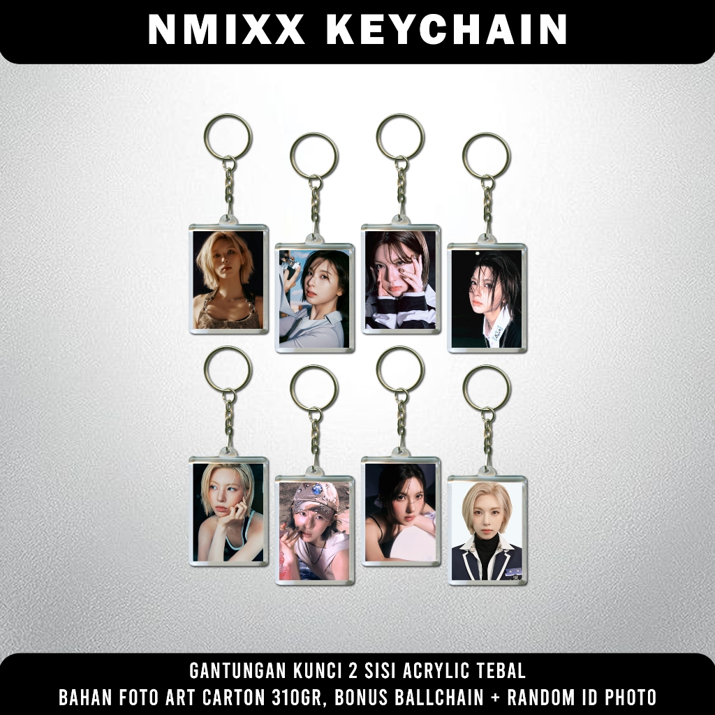 KEYCHAIN NMIXX GANTUNGAN KUNCI NMIXX [FREE PHOTOCARD ATAU ID PHOTO]