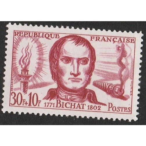 

A 11357 SATU BUAH PRANGKO PERANCIS NOMINAL 30F + 10F TEMA BICHAT 1771-1802 DENGAN KONDISI BELUM ADA CAP