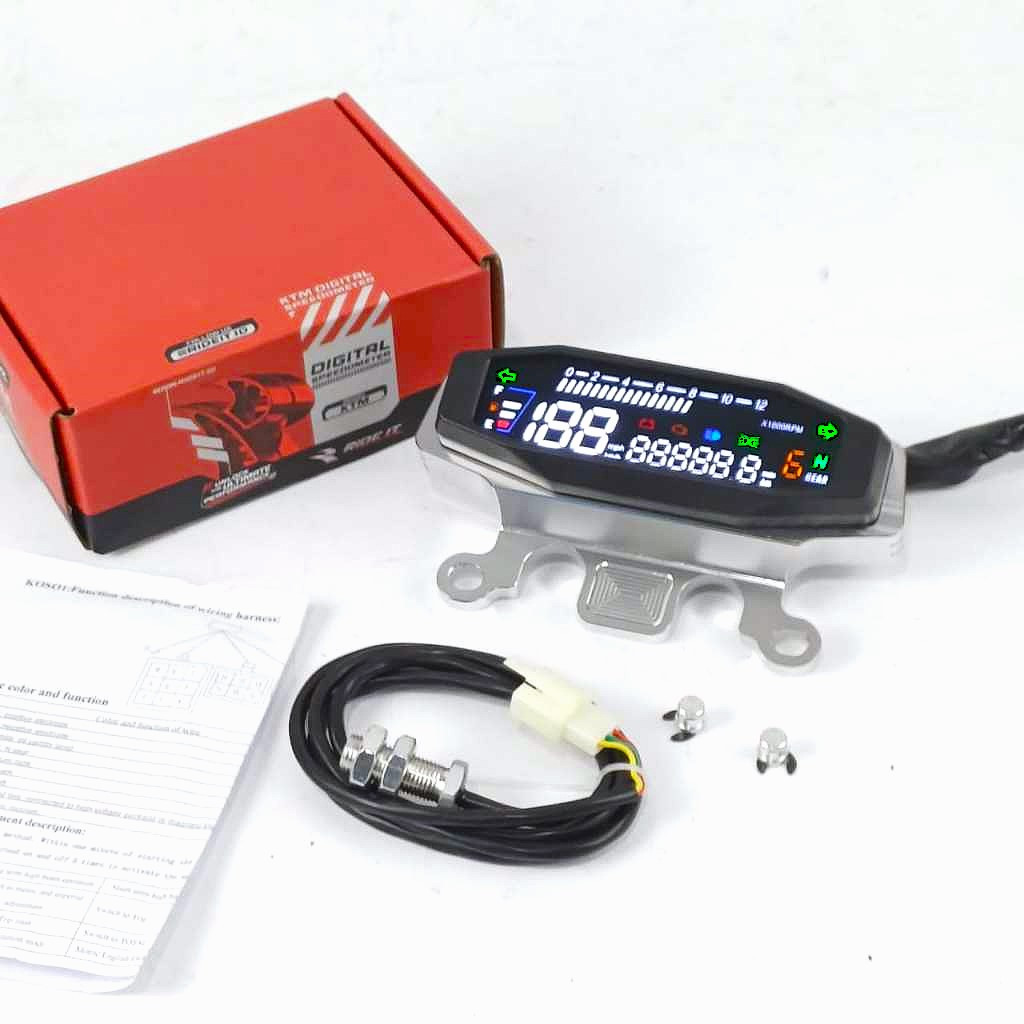 Spidometer Digital KTM RIDE IT Gen 2 set Pangkon CNC Universal Dudukan Spido Speedometer RX King CB