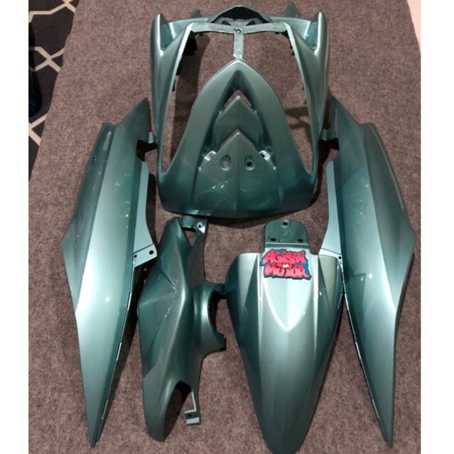 body mio soul karbu hijau tosca metalic / body set halus mio soul karbu warna custom / body halus mi