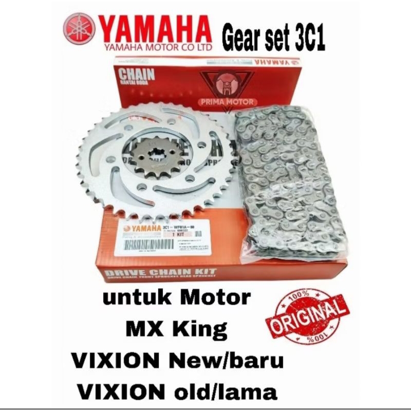 GEAR SET VIXION OLD 3CI, MX KING VIXION NEW GIR SET VIXION LAMA ORIGINAL PRODUCT