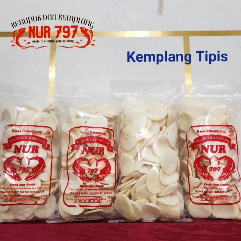 

TIPIS 250gr 500gr 1000gr ikan tenggiri super kerupuk kemplang NUR 797 khas PALEMBANG asli