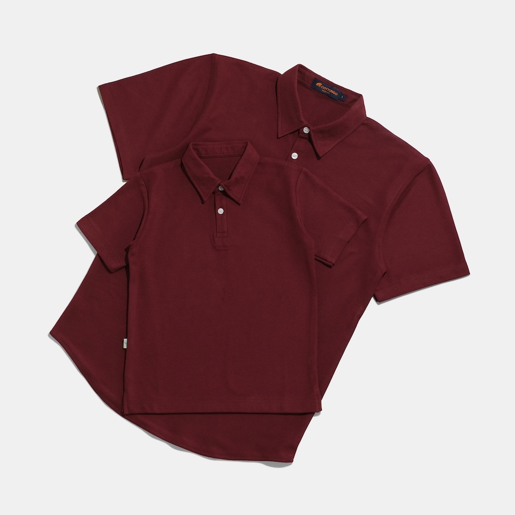 RB Cottongo Kids Polo Couple Ayah dan Anak Sage Green