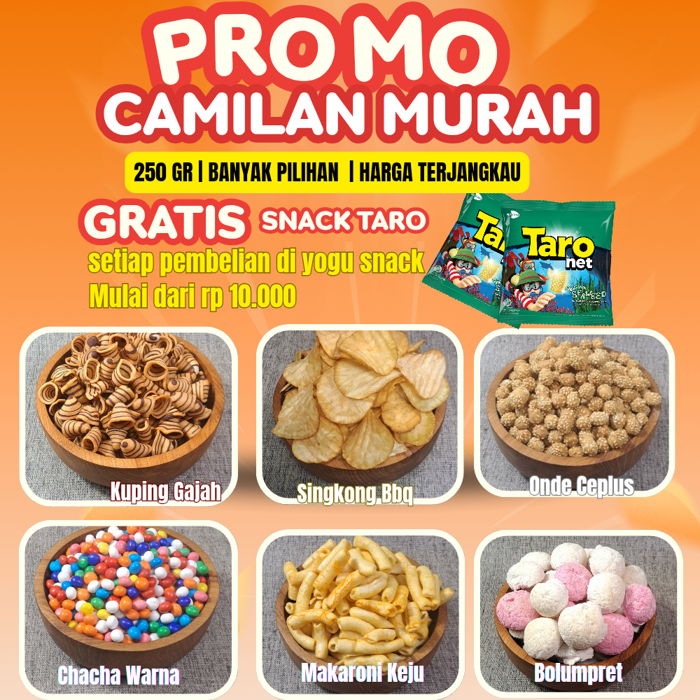 

Promo Camilan 250 Gram Serba Enak - Banyak Pilihan Snack Jadul & Kekinian