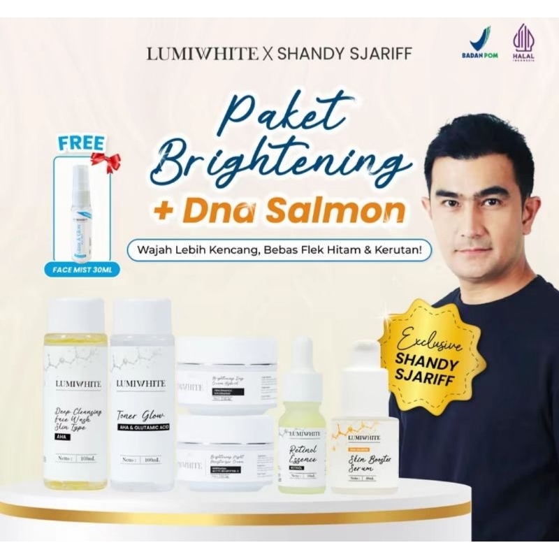 LUMIWHITE Package Series paket glowing - dna salmon lumiwhite free face mint pemutih wajah bpom ori
