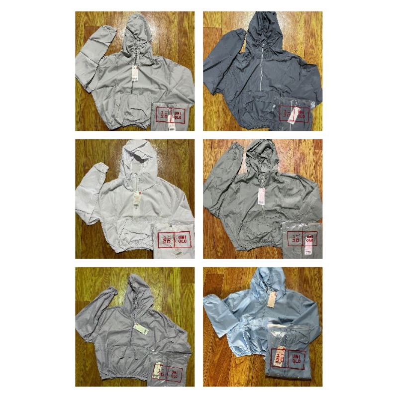 JAKET CROP PARASUT UNIQLO