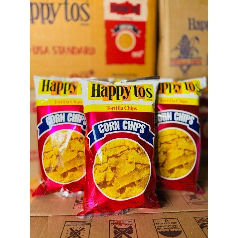 

Happy tos merah 140gr Kripik Jagung Tortilla Chips