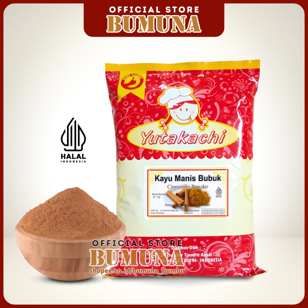 

Kayu Manis Bubuk 1Kg Yutakachi / Cinnamon Powder / Bumbu Rempah Murni