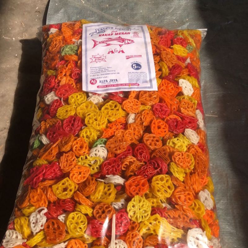 

kerupuk seblak mini warna warni, kerupuk seblak, kerupuk mentah