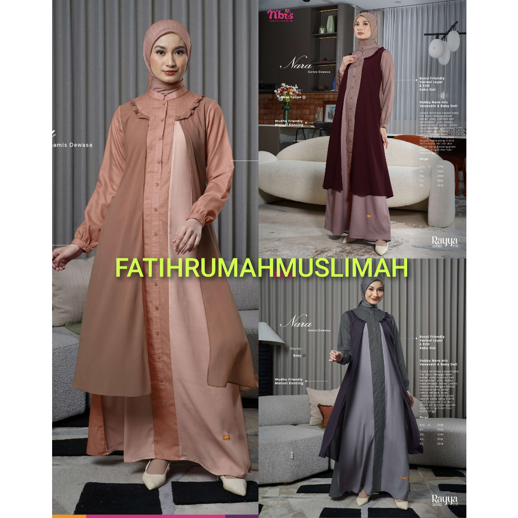 NEW / TERBARU / NIBRAS / GAMIS DEWASA / GAMIS NIBRAS / GAMIS / NARA GAMIS / GAMIS NARA / NIBRAS GAMI