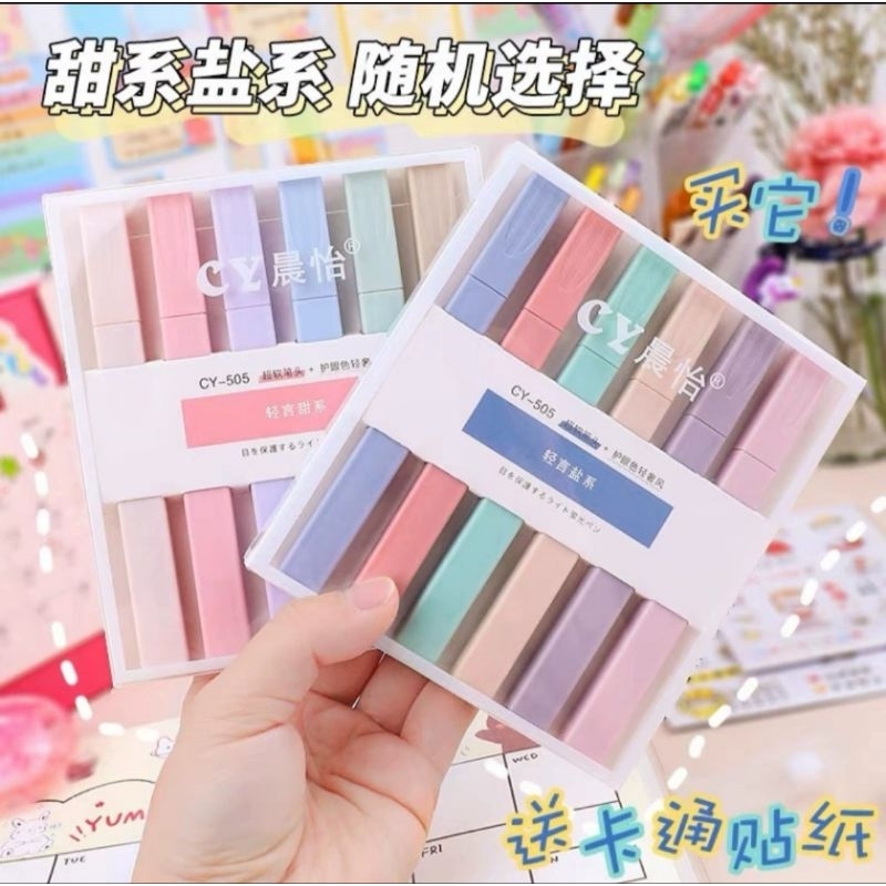 

Highlighter Pastel 6 Warna - Stabilo Gemes Warna Pastel Cute untuk Catatan & Journaling