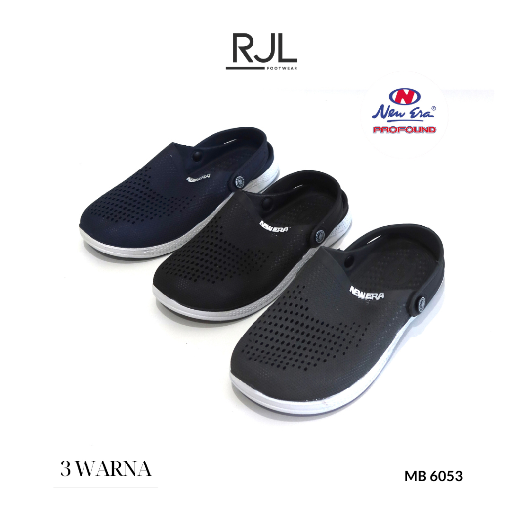 Sandal Selop Karet Pria Tali Belakang New Era MB 6053 Nyaman Ringan