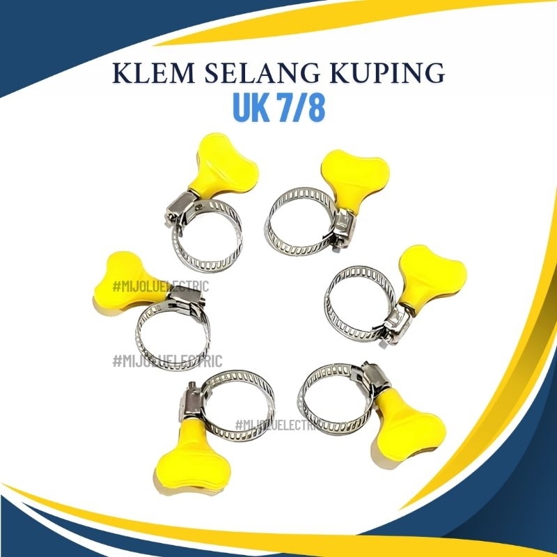 Klem Selang Gas Elpiji 7/8" Kuping / Selang Gas Elpiji / Regulator (Harga 1 Biji)