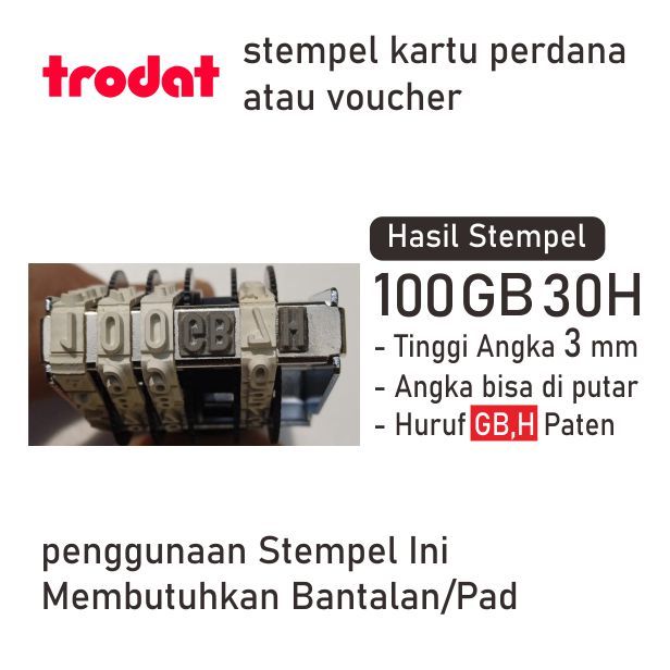 

Stempel Trodat/stempel kartu perdana/voucher tinggi angka 3mm