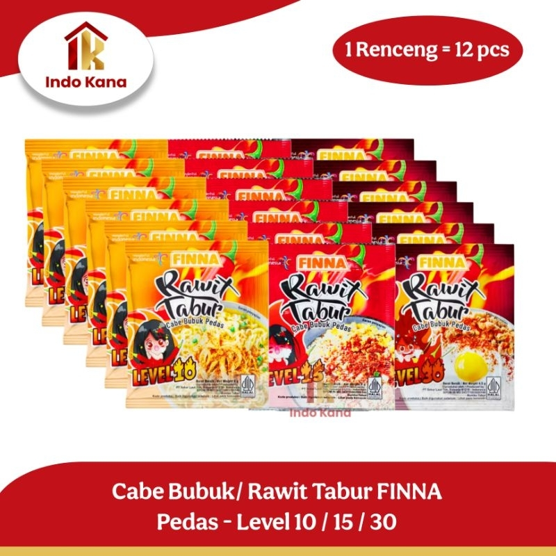 

FINNA Cabe Bubuk Pedas/Rawit Tabur (1 renceng isi 12 pcs)