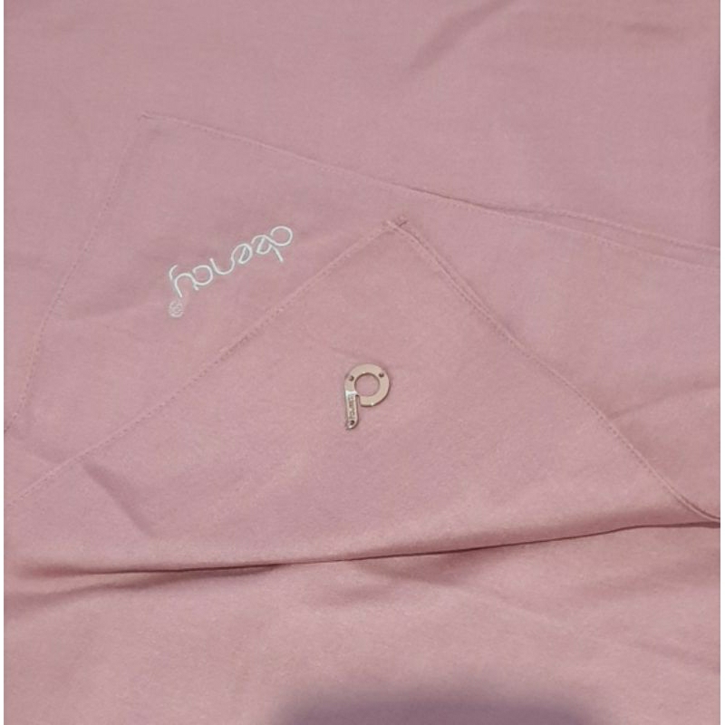 (Preloved) Jilbab Deenay Polos Jahit Tepi Hijab Polos Deenay Dusty Pink