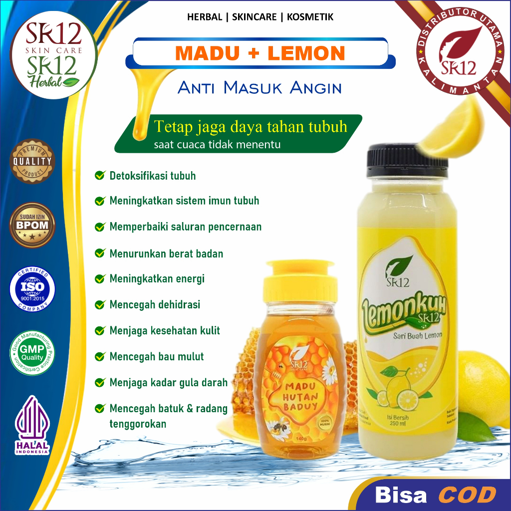 

Lemonkuh SR12 Herbal Netto 250 ml | Sari Buah Lemon SR12 Original