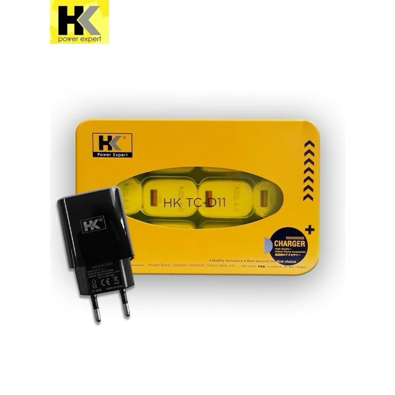 ADAPTER CHARGER HK-TC D11  (1 toples isi 12 pcs) Batok HK Original