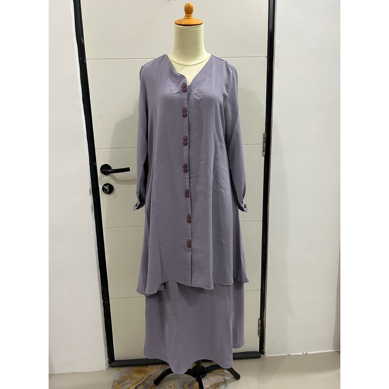 Preloved Elmadina Abaya Tunik Jakarta Set