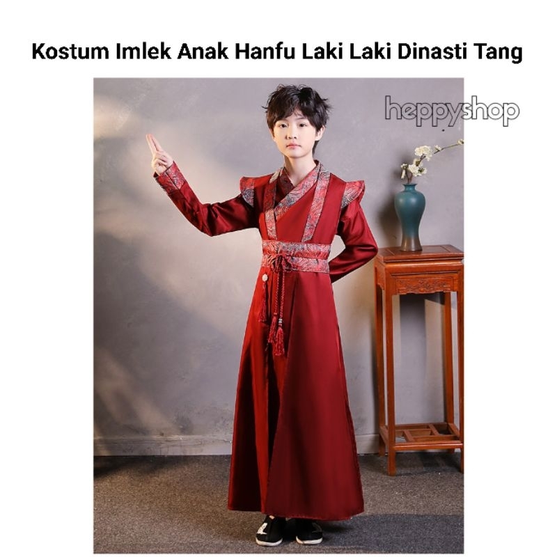 Kostum Imlek Anak Hanfu Laki Laki Dinasti Tang Anak Baju Hanfu Laki Laki Cina China