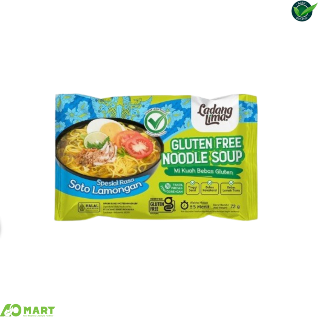 

Mie Gluten Free Ladang Lima - Rasa Soto Lamongan 72gr