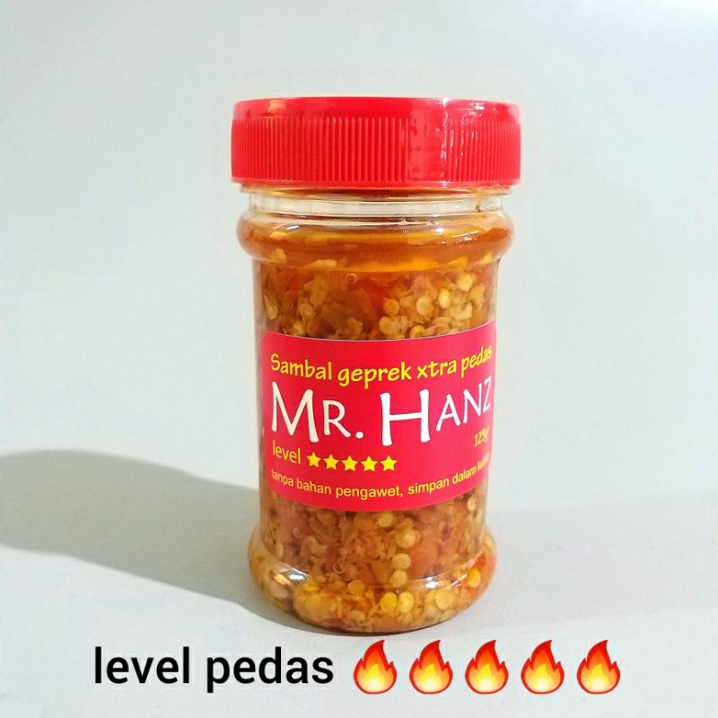 

Mr Hanz Sambal geprek extra pedas
