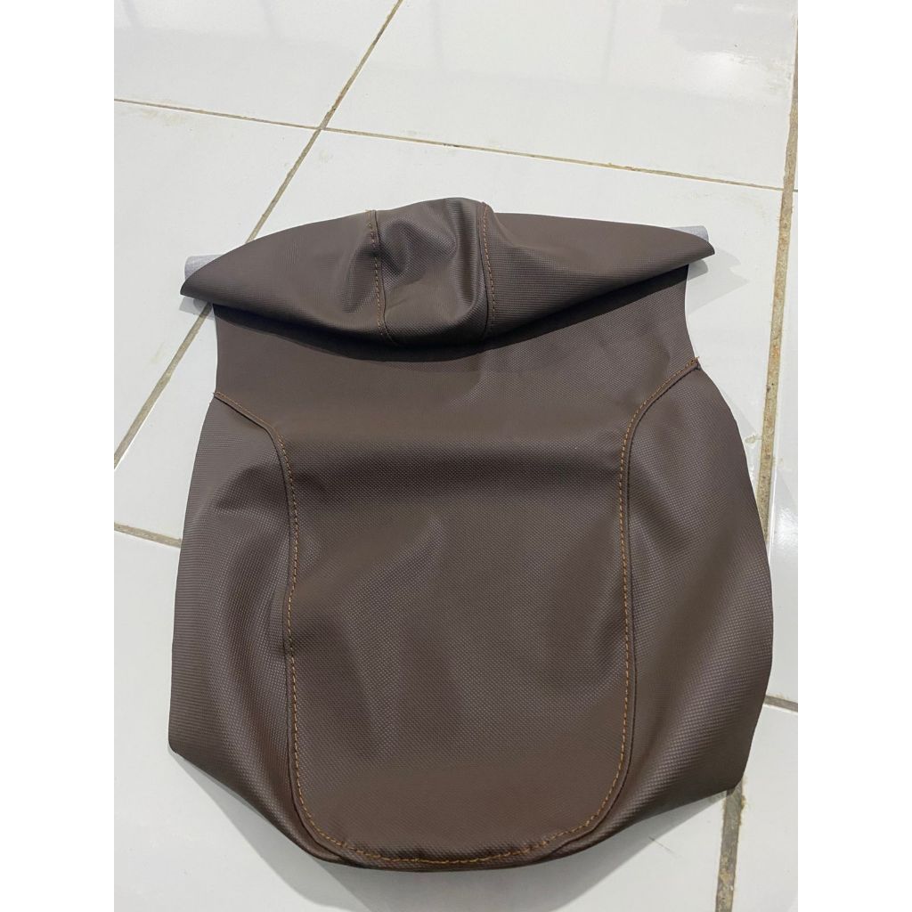 kulit jok motor scoopy warna coklat