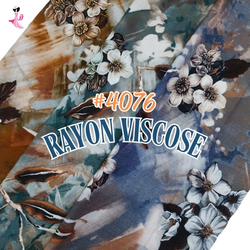 [MH4076] rayon viscose import 1.5m / viscose premium import / kain rayon print / rayon premium / kai