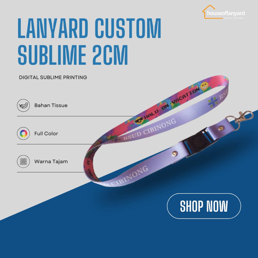 

Tali Lanyard 2cm Custom ID Card Panitia Event Sekolah Kantor Tali ID Card Tali Name Tag