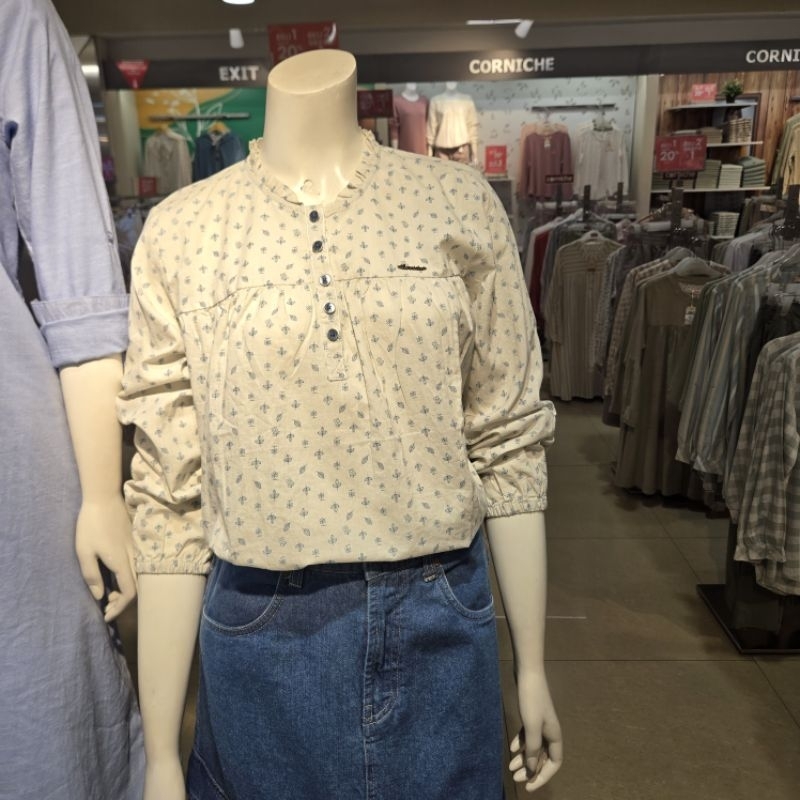 Corniche KALYANA blouse wanita putih bertabur floral super cantik❤ S-XL