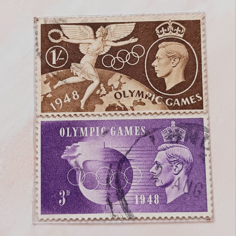 

(AG) Perangko Inggris Britania Raya 1948 Summer Olympic Games 1948 - London Set 2 pcs Used